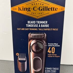 King C. Gillette Cordless Rechargeable BEARD TRIMMER 5800 40 Settings New In Box